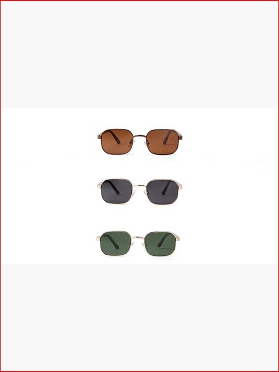 Polarized Small Rectangle Sunglasses Women Men Trendy Retro Vintage UV main image 7